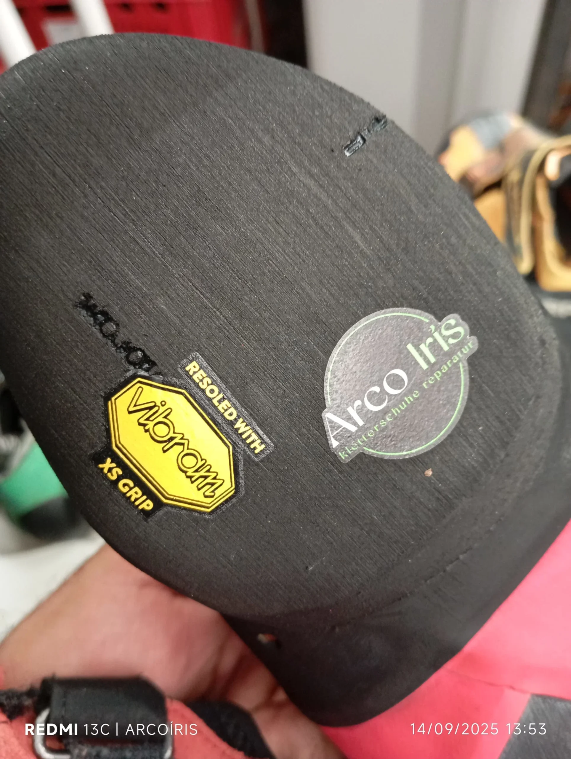 Reparatur Kletterschuhe mit Vibram®XS-GRIP + Randgummi